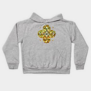 Rose window on White Kids Hoodie